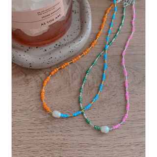 アメリヴィンテージ(Ameri VINTAGE)のno. 180♡2color beads necklace(ネックレス)