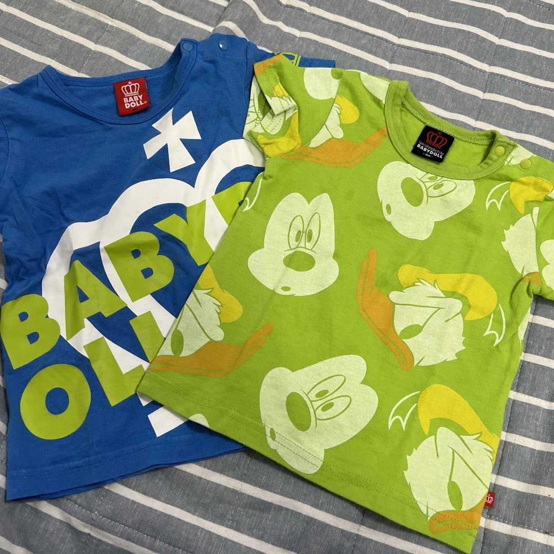 BABYDOLL(ベビードール)のさやや様専用BABY DOOL Tシャツ２枚セット90 キッズ/ベビー/マタニティのキッズ服男の子用(90cm~)(Tシャツ/カットソー)の商品写真