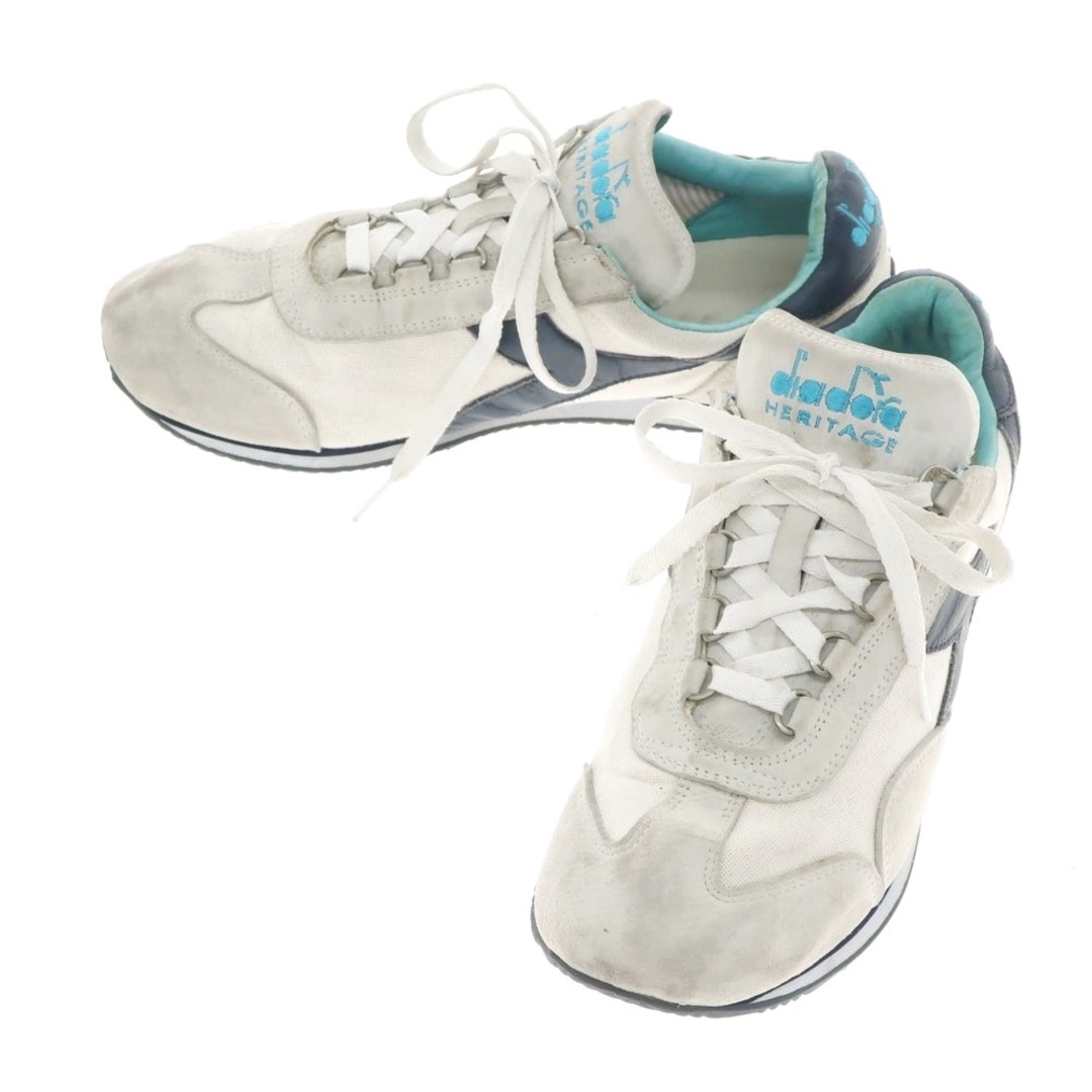 【中古】ディアドラ Diadora HERITAGE EQUIPE STONE WASH スニーカー ホワイトxペールグレー【サイズ25】【メンズ】  | フリマアプリ ラクマ