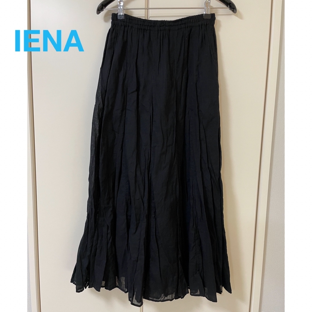 IENA(イエナ)のIENA / イエナ　コットンボイルロングスカート  ブラック36 レディースのスカート(ロングスカート)の商品写真