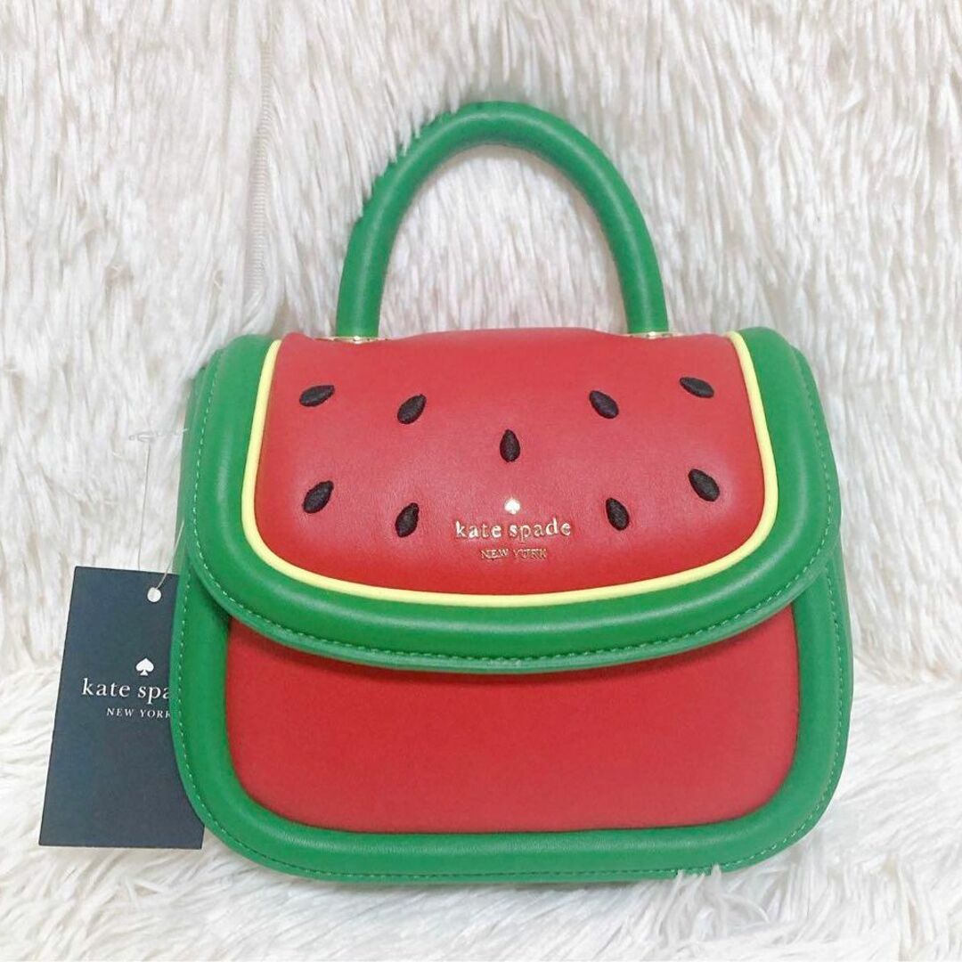 kate spade new york(ケイトスペードニューヨーク)の✨激レア✨kate spade 2wayショルダーバッグ スイカ　レザー レディースのバッグ(ショルダーバッグ)の商品写真