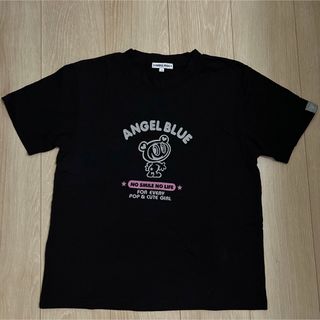 エンジェルブルー(angelblue)のしまむら　エンジェルブルー　Angel Blue トップス Tシャツ　ブラック(Tシャツ(半袖/袖なし))