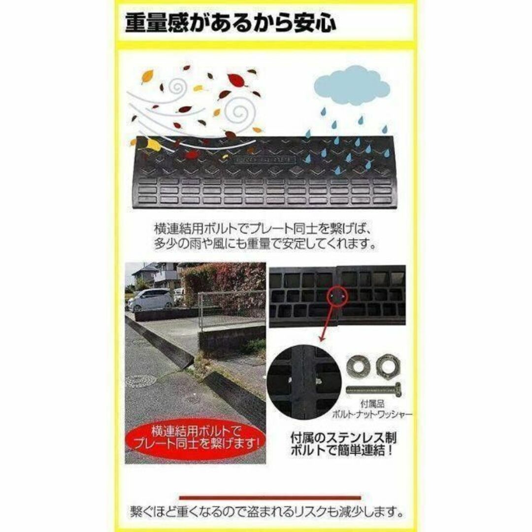 段差スロープ 8個セット 5cm 幅60cm ゴム スロープ DIY ガレージ