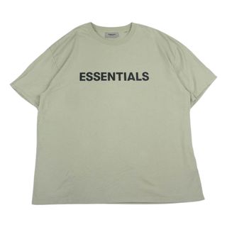 フィアオブゴッド(FEAR OF GOD)のFEAR OF GOD フィアオブゴッド ESSENTIALS エッセンシャルズ ラバープリント ショートスリーブ カットソー 半袖 Tシャツ カーキ系 XL【中古】(シャツ)