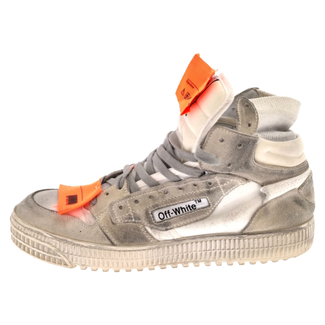 OFF-WHITE(オフホワイト)のOFF-WHITE オフホワイト Low 3.0 Off-court High-top Sneakers オフコートハイカットスニーカー シューズ ホワイト メンズの靴/シューズ(スニーカー)の商品写真