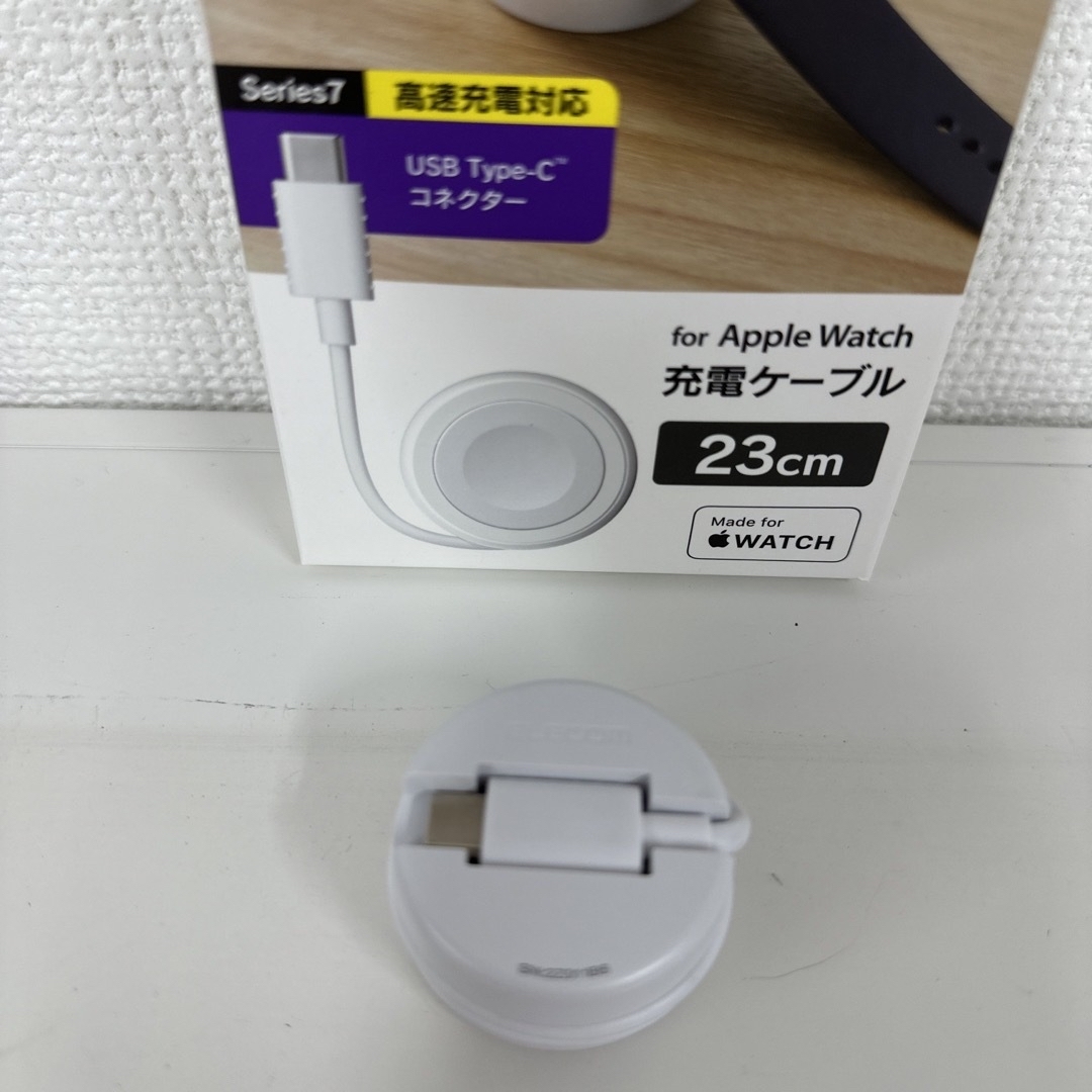 ELECOM(エレコム)の新品 エレコム Apple Watch 充電器 ケーブル USB Type-C  スマホ/家電/カメラのスマホアクセサリー(その他)の商品写真