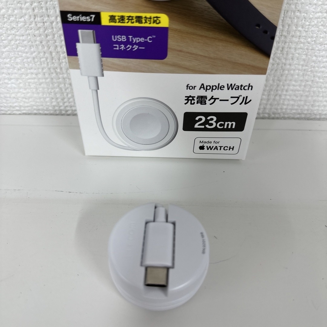 ELECOM(エレコム)の新品 エレコム Apple Watch 充電器 ケーブル USB Type-C  スマホ/家電/カメラのスマホアクセサリー(その他)の商品写真