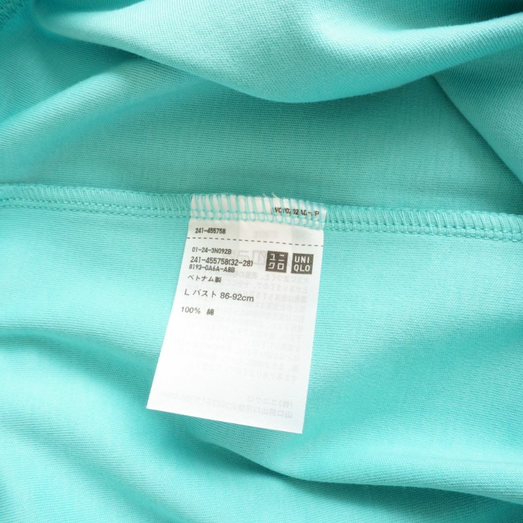 UNIQLO(ユニクロ)のユニクロ 455758 クルーネックT（半袖）63 BLUE ブルー レディースのトップス(Tシャツ(半袖/袖なし))の商品写真