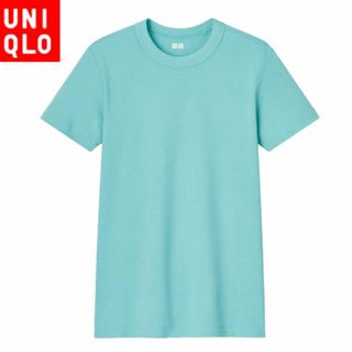 ユニクロ(UNIQLO)のユニクロ 455758 クルーネックT（半袖）63 BLUE ブルー(Tシャツ(半袖/袖なし))