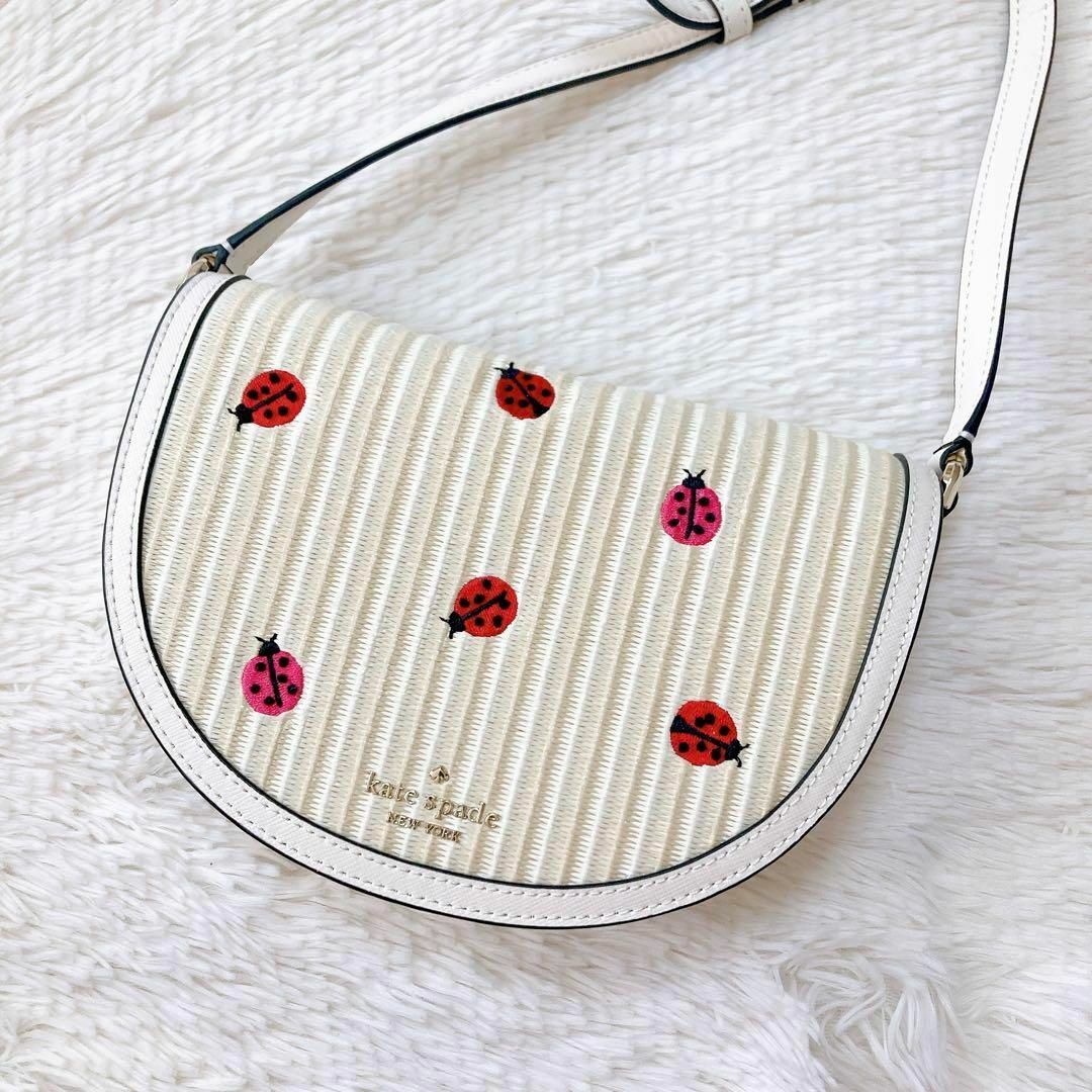 送料込★美品 kate spade ストロー ショルダーバッグ