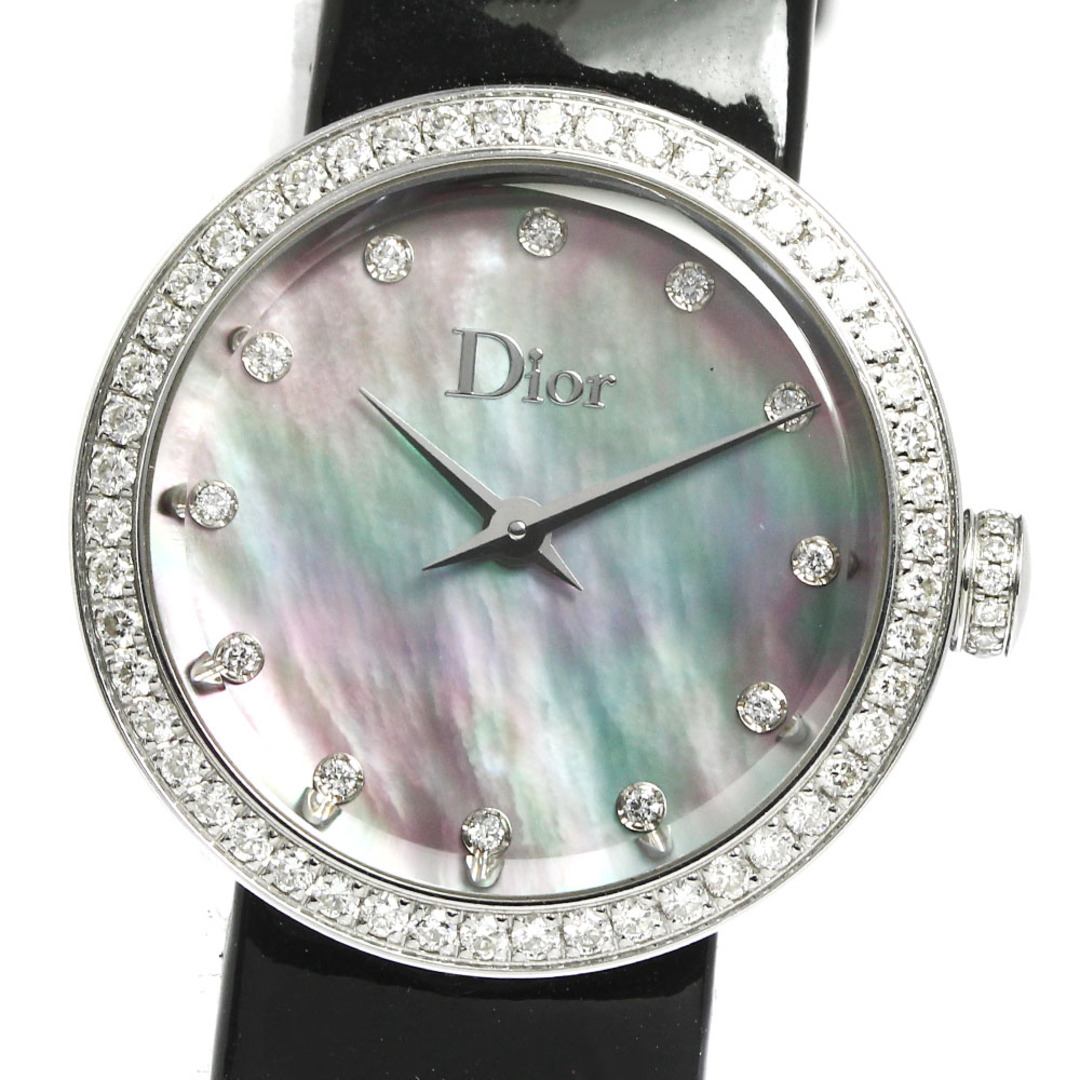 ディオール Dior CD047111A002 ラ ディ ドゥ ディオール 12P ダイヤベゼル クォーツ レディース 保証書付き_759646僅かなダメージシミ文字盤