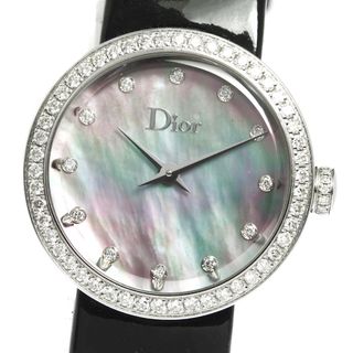 ディオール(Dior)のディオール Dior CD047111A002 ラ ディ ドゥ ディオール 12P ダイヤベゼル クォーツ レディース 保証書付き_759646【ev10】(腕時計)