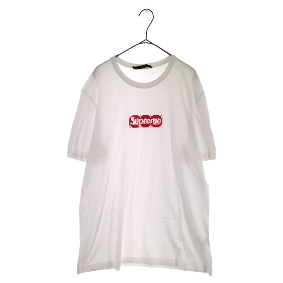 SUPREME シュプリーム 17AW ×LOUIS VUITTON Box Logo Tee モノグラムボックスロゴ半袖Tシャツ カットソー ホワイト HDY92WJCB