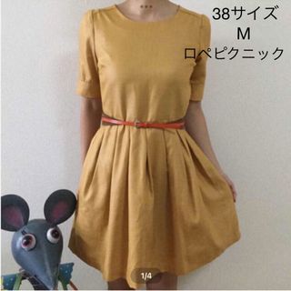 ロペピクニック(Rope' Picnic)の値下げ　¥3666→¥2111 新品未使用　ロペピクニック　ワンピース38サイズ(ひざ丈ワンピース)