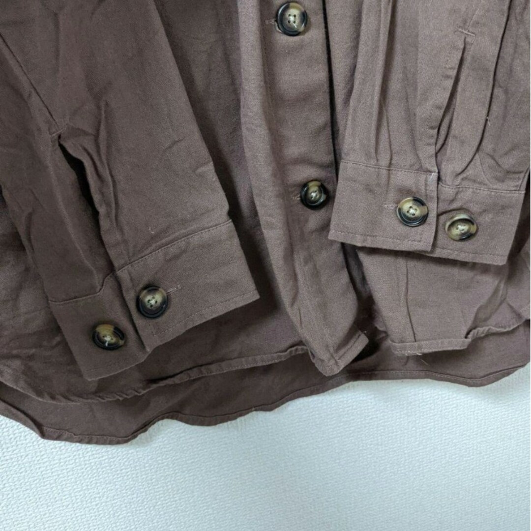 GRL(グレイル)のグレイル　生地固め　ビッグシャツ　羽織　ピンク系　紫系　むらさき　パープル レディースのジャケット/アウター(ノーカラージャケット)の商品写真