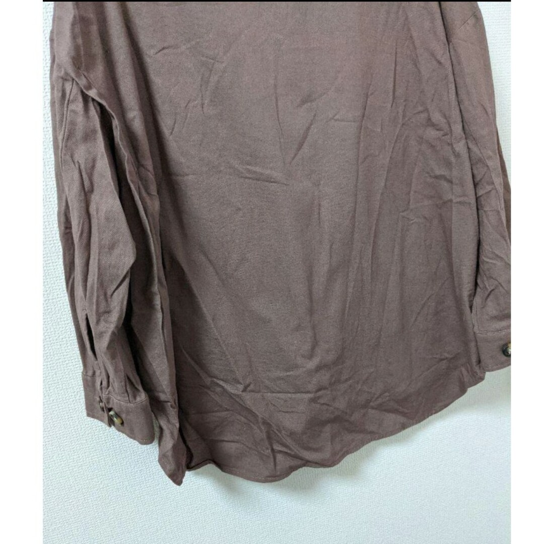 GRL(グレイル)のグレイル　生地固め　ビッグシャツ　羽織　ピンク系　紫系　むらさき　パープル レディースのジャケット/アウター(ノーカラージャケット)の商品写真