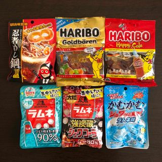 ユーハミカクトウ(UHA味覚糖)のHARIBO グミキャンディ　ほか　ラムネ、　チューイングキャンディなど　計6点(菓子/デザート)