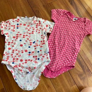 マリメッコ(marimekko)のマリメッコ&プチバトー　ロンパース　2枚セット(ロンパース)