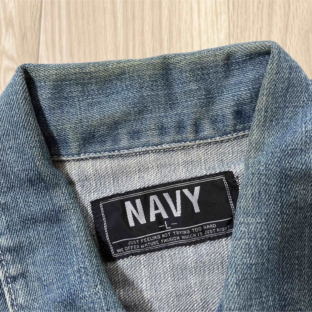 NAVY(ネイビー)のNAVY Gジャン デニムジャケット　Lサイズ メンズのジャケット/アウター(Gジャン/デニムジャケット)の商品写真