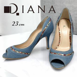 ダイアナ(DIANA)のDIANA ダイアナ デニム ハイヒール パンプス フラワーライン 23cm(ハイヒール/パンプス)