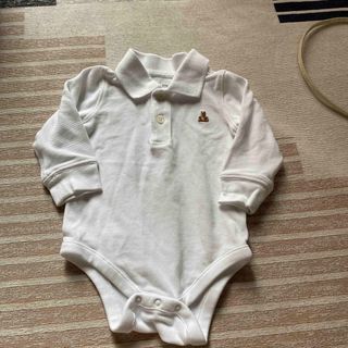 ベビーギャップ(babyGAP)の美品gapベビーポロシャツボディスーツサイズ70白(ロンパース)