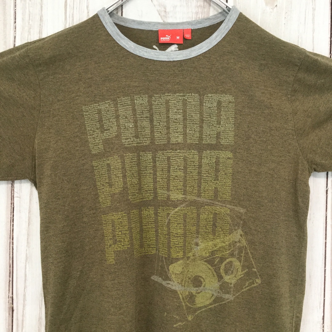 《超希少》PUMA☆袖脱着☆ピューマ刺繍☆旧タグ☆アースカラー☆バイカラー☆ロゴ