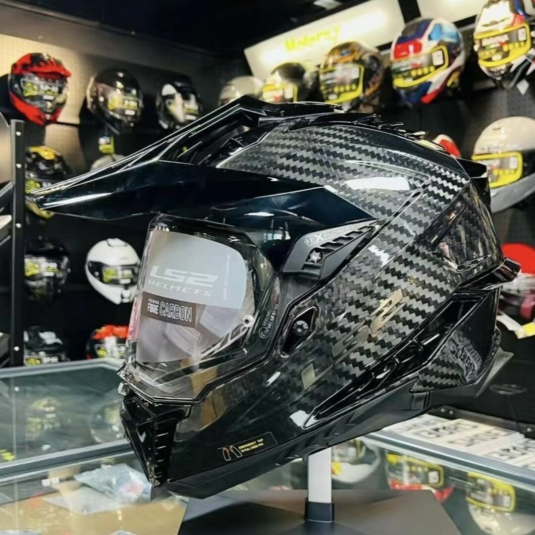 LS2 MX701 モトクロス ヘルメット カーボン製 ブラック艶あり