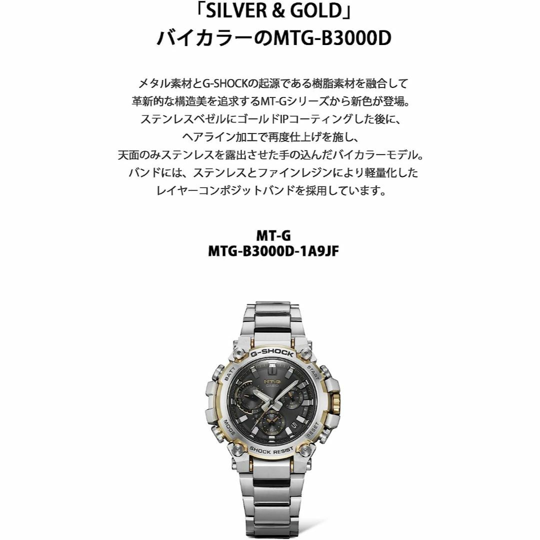 CASIO(カシオ)の新品・未使用★国内正規品★G-SHOCK★MTG-B3000D-1A9JF メンズの時計(腕時計(アナログ))の商品写真