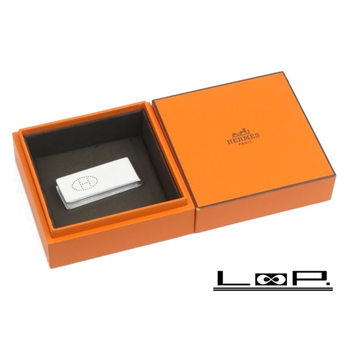 HERMES エルメス エブリン Hロゴ Ag925 マネークリップ SV-