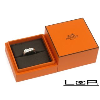 エルメス(Hermes)の■新同■磨き済■　エルメス サンチュール ベルト リング 指輪 シルバー SV #53 箱 【A72452】(リング(指輪))