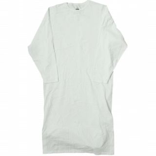 Graphpaper グラフペーパー 日本製 L/S CREW NECK DRESS ロングスリーブTシャツワンピース 00 ホワイト 長袖 ロング トップス【中古】【Graphpaper】(ロングワンピース/マキシワンピース)