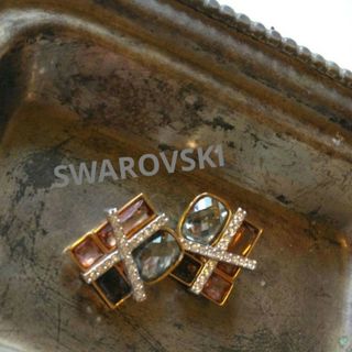 スワロフスキー(SWAROVSKI)のアンティークSWAROVSKIイヤリング(イヤリング)