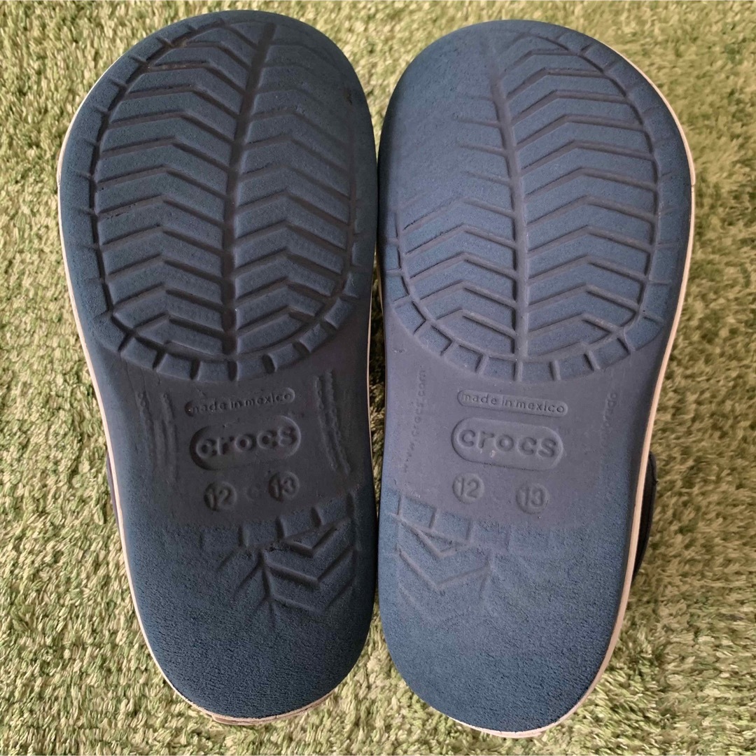 crocs(クロックス)のcrocs 18.5cm ネイビー キッズ/ベビー/マタニティのキッズ靴/シューズ(15cm~)(サンダル)の商品写真