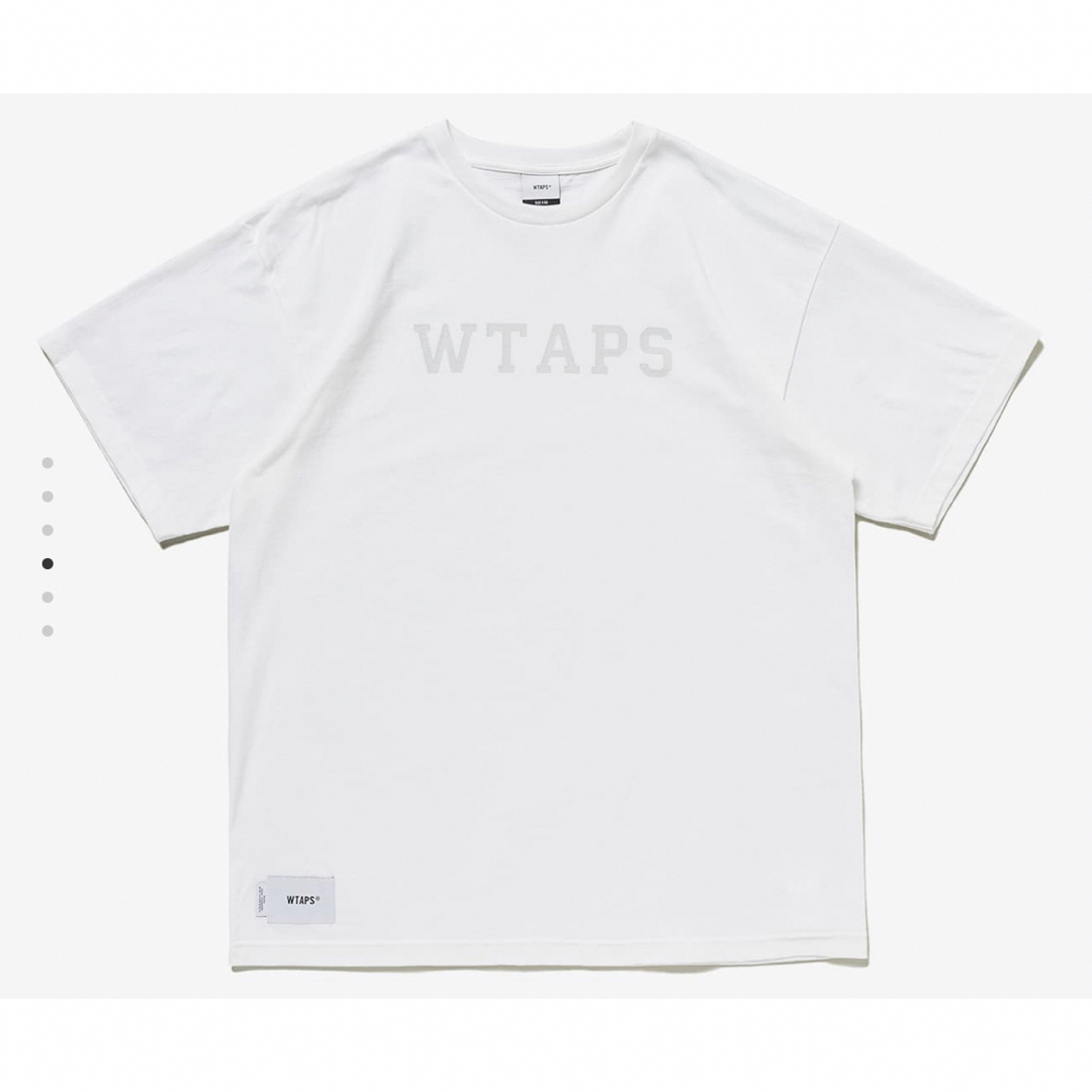 白S WTAPS COLLEGE SS COTTON Tee Tシャツ