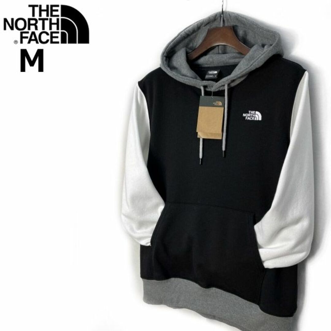 新品 THE NORTH FACE ノースフェイスパーカー L 裏フリース 黒白