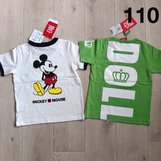 ベビードール(BABYDOLL)の新品BABYDOLL☆110 Tシャツ 2枚  ミッキー  ロゴ　ベビードール(Tシャツ/カットソー)
