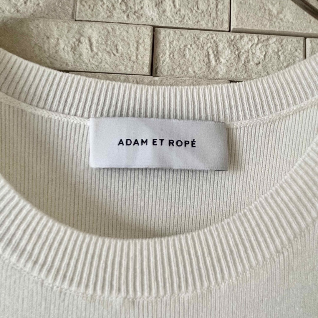 Adam et Rope'(アダムエロぺ)のADAM ET ROPE アダムエロペ　スリットロングベスト　ニットワンピース レディースのワンピース(ロングワンピース/マキシワンピース)の商品写真