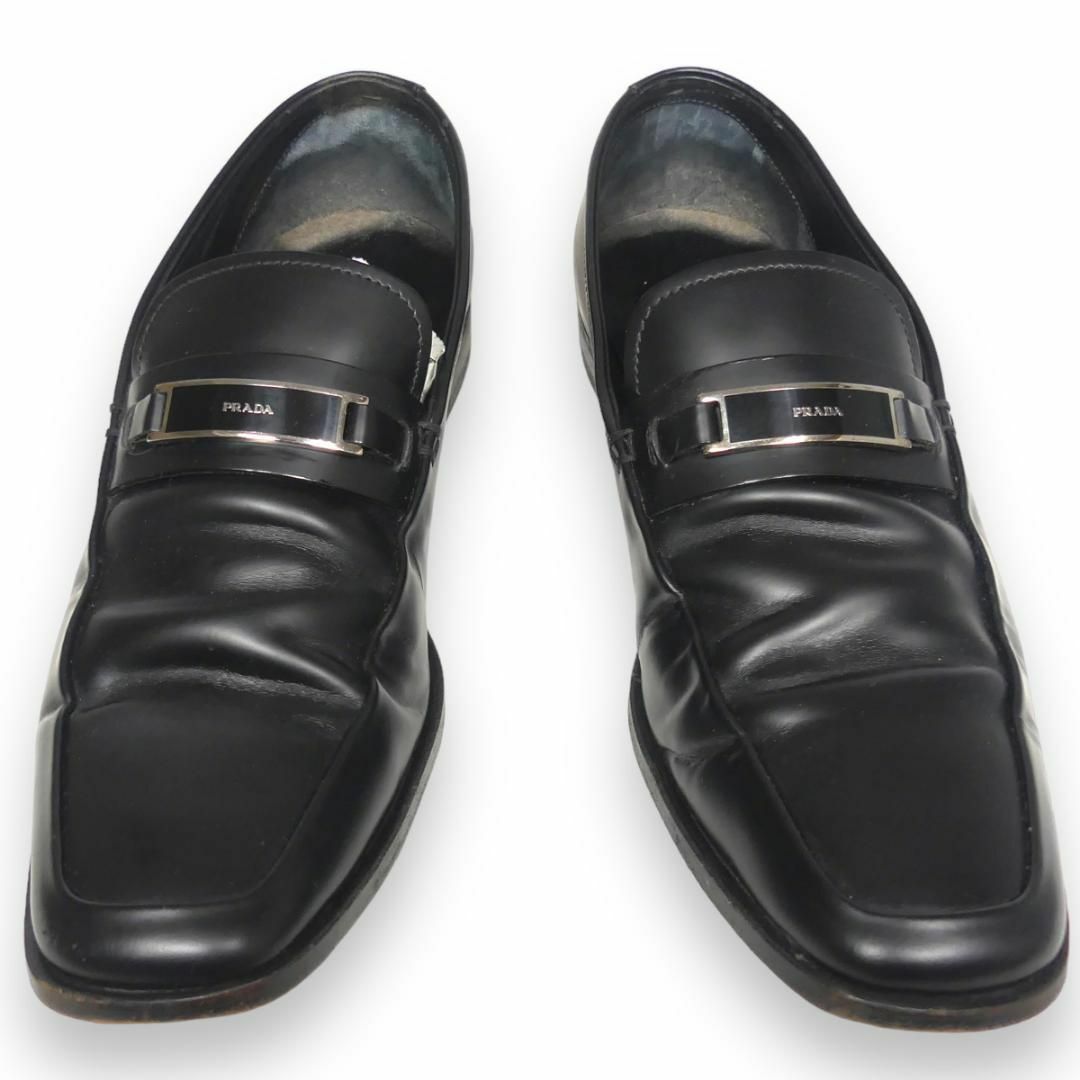 PRADA - イタリア製 ローファー 27 本革 黒 PRADAプラダ メンズ PRADA - イタリア製 ローファー 27 本革 黒 PRADAプラダ メンズ