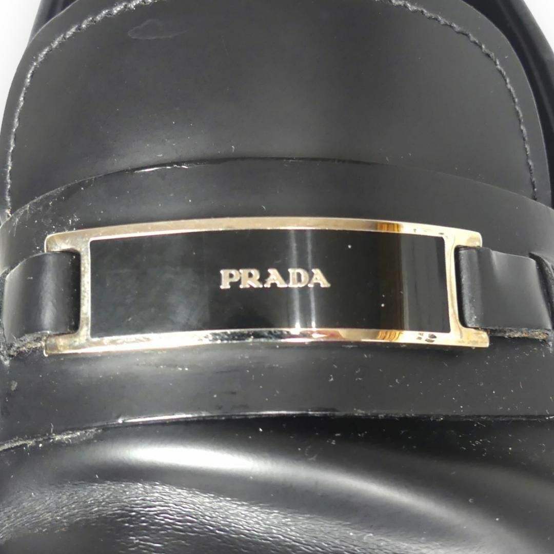 PRADA - イタリア製 ローファー 27 本革 黒 PRADAプラダ メンズ PRADA - イタリア製 ローファー 27 本革 黒 PRADAプラダ メンズ