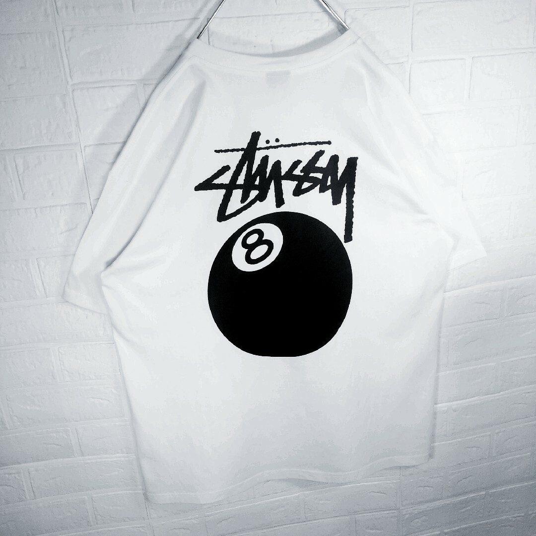 STUSSY ステューシー 8ボール 天使　Tシャツ　XLサイズ　黒