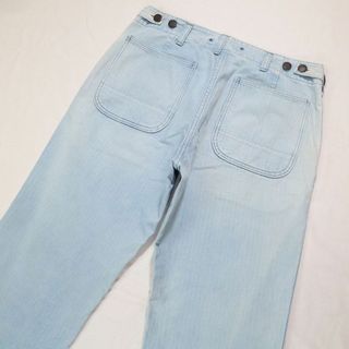 アボンタージ(*A VONTADE)のアボンタージュ ストレートデニムパンツ ボタンフライ ウォッシュ加工ジーンズ (デニム/ジーンズ)