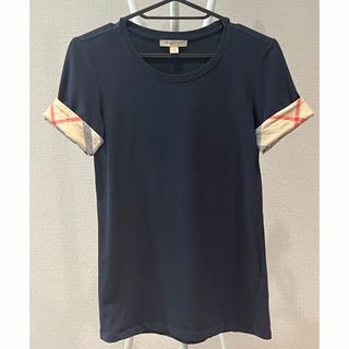 バーバリー(BURBERRY)のバーバリー　Tシャツ　半袖　チェック　ネイビー(Tシャツ(半袖/袖なし))