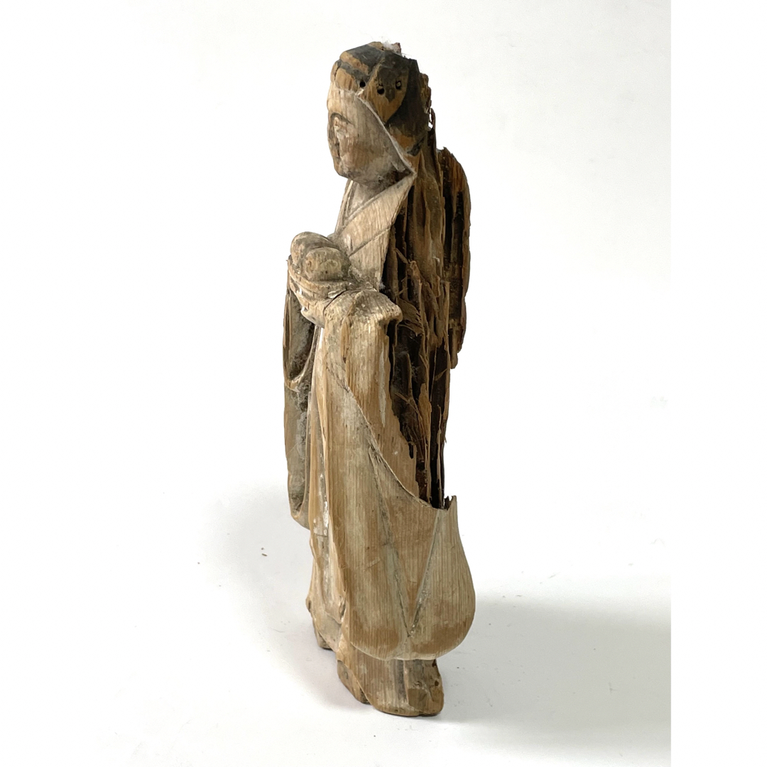 アンティーク 骨董 木彫 木彫り 仏像 ほとけ 神像 神仏 天神 神仏習合-