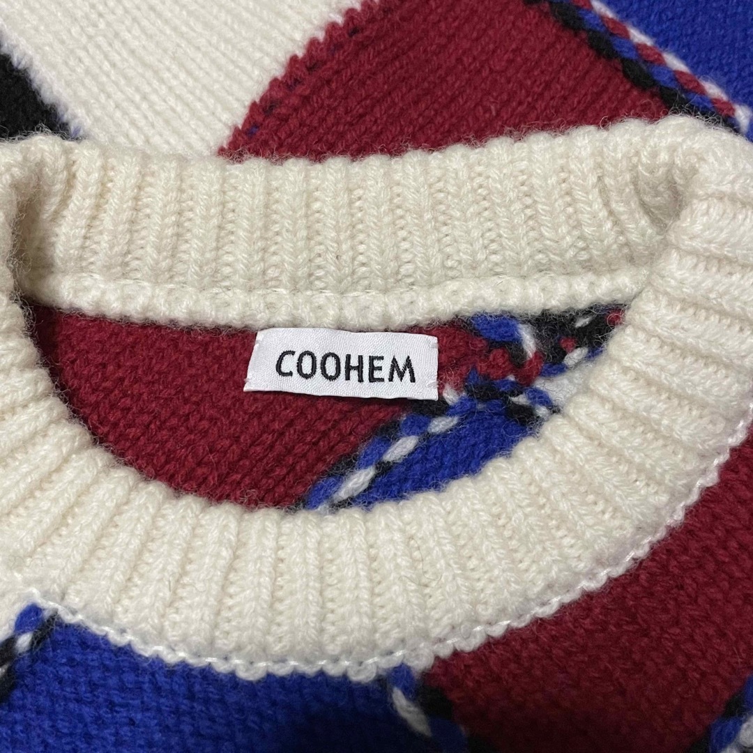 COOHEM Modern Argyle Knit Sweater L | www.innoveering.net