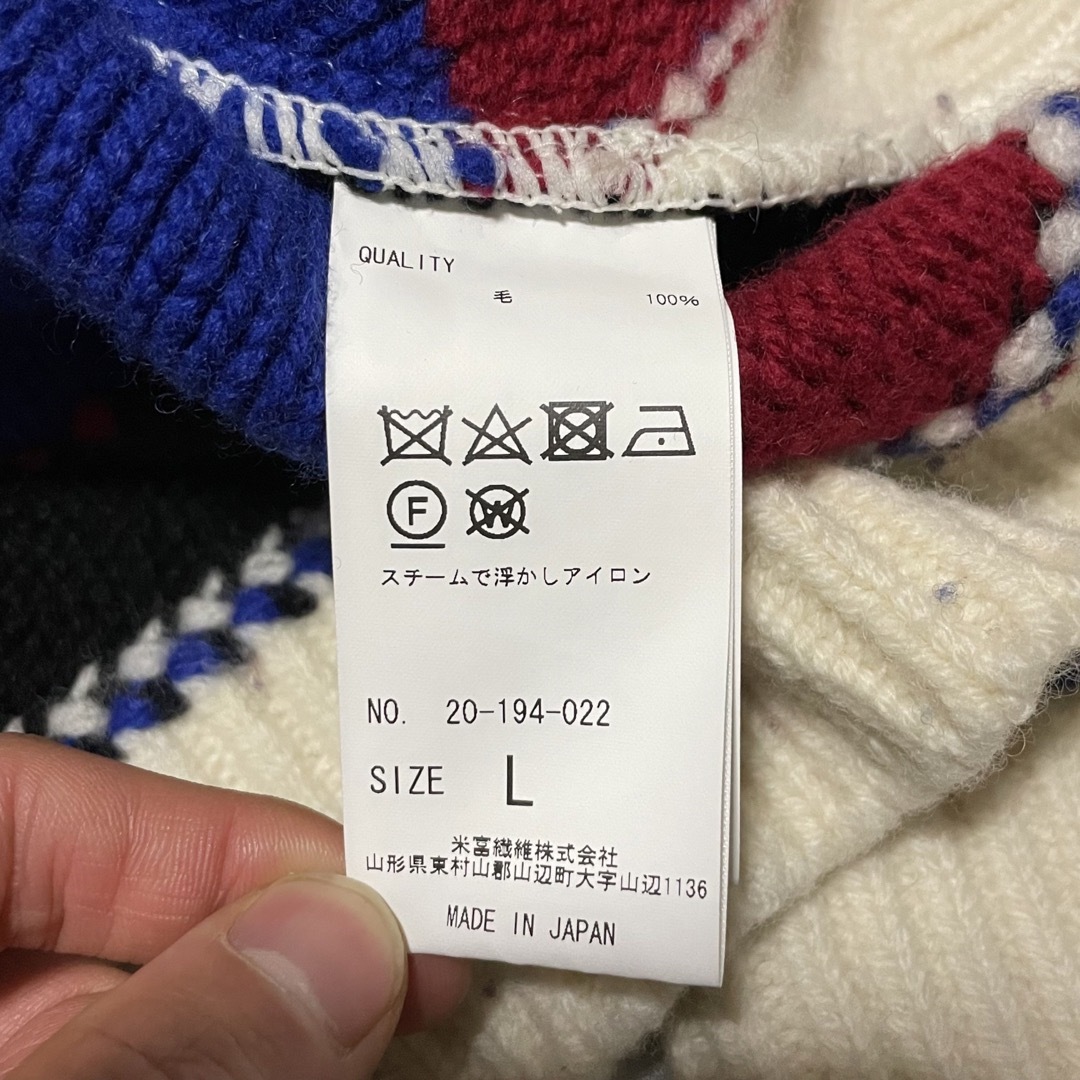 COOHEM Modern Argyle Knit Sweater L - ニット/セーター