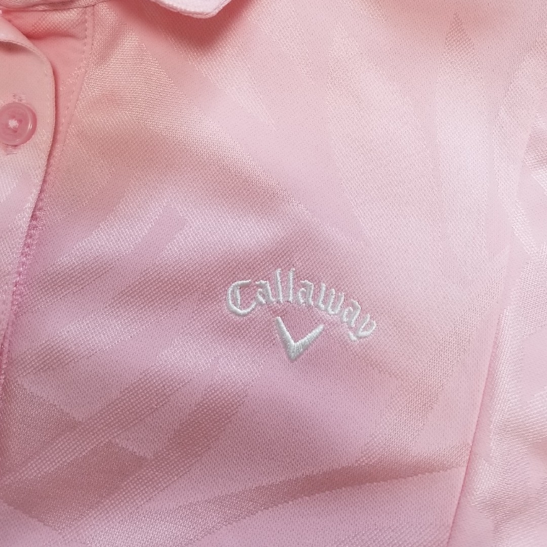 Callaway ボタニカルジャガード ラッフル半袖ポロシャツ 5