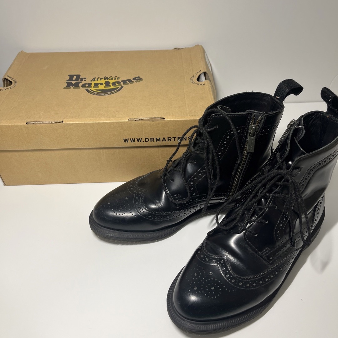 Dr.Martens DELPHINE ウイングチップ ブーツ サイドジップ - ブーツ