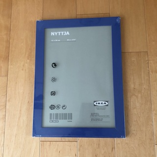 イケア(IKEA)の新品未使用未開封: イケア NYTTJA フレーム  壁掛け 額 青(フォトフレーム)
