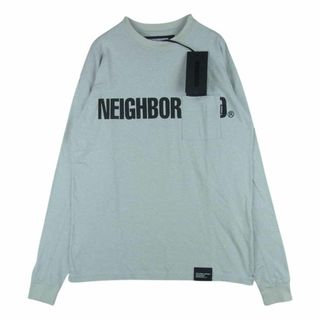 ネイバーフッド(NEIGHBORHOOD)のNEIGHBORHOOD ネイバーフッド 23SS 231LPNH-CSM03 LOGO PRINT CREWNECK LS ロゴ プリント クルーネック ロンT ロングスリーブ 長袖 Tシャツ グレー系 S【極上美品】【中古】(Tシャツ/カットソー(七分/長袖))