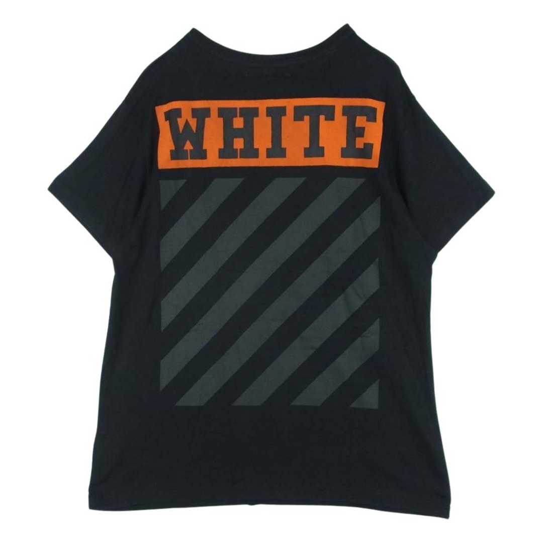 OFF-WHITE オフホワイト OMAA002S160010141019 ORANGE BOX T-SHIRT WHITE re-cuts オレンジボックスロゴ ダイアゴナル 半袖 Tシャツ ブラック系 M約55cm袖丈